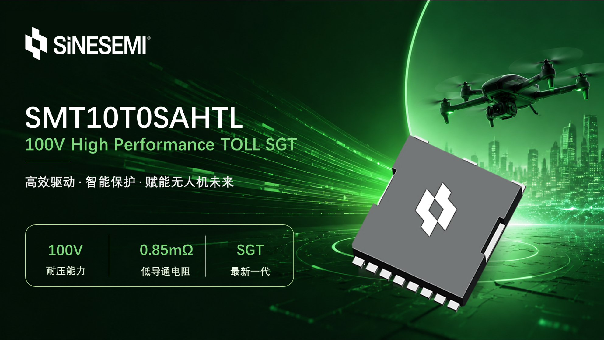 中晶顶规 SGT 赋能 Physical AI, 让无人机飞得更稳、更远