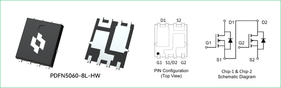 中晶新源车规级PDFN5060半桥封装MOSFET自主安全设计,为品质而生,性能国际一流(图2)